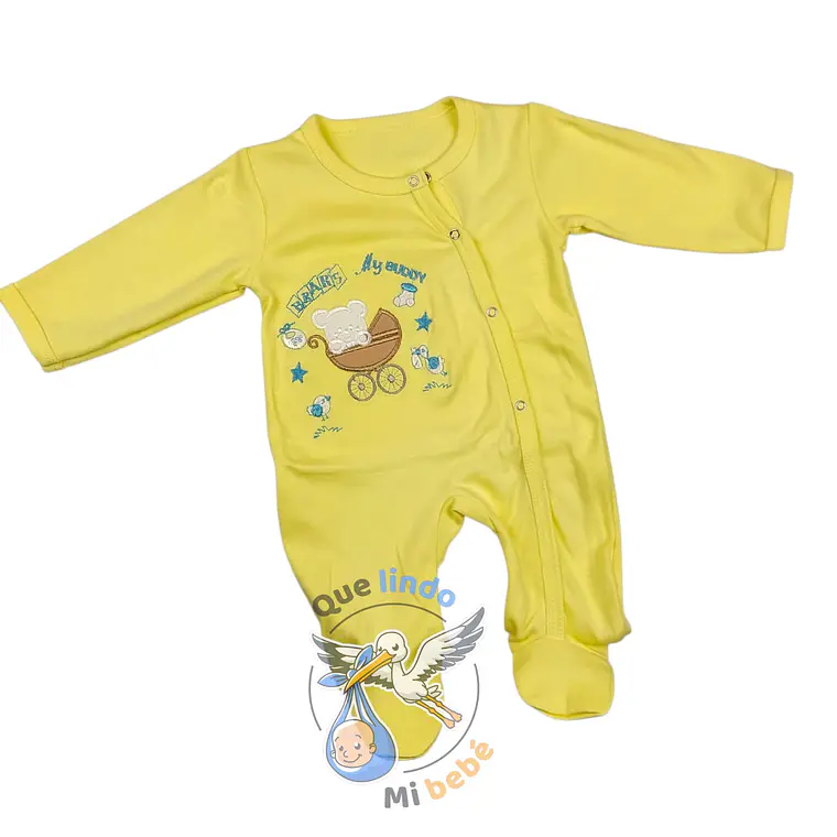 Osito Algodón 1 Pieza 0/3 Meses Cochecito Amarillo 1