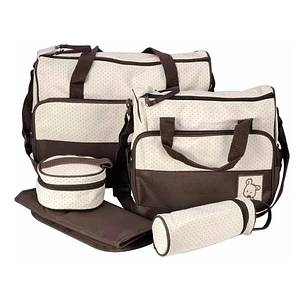 Bolso Maternal 5 Piezas Color Cafe