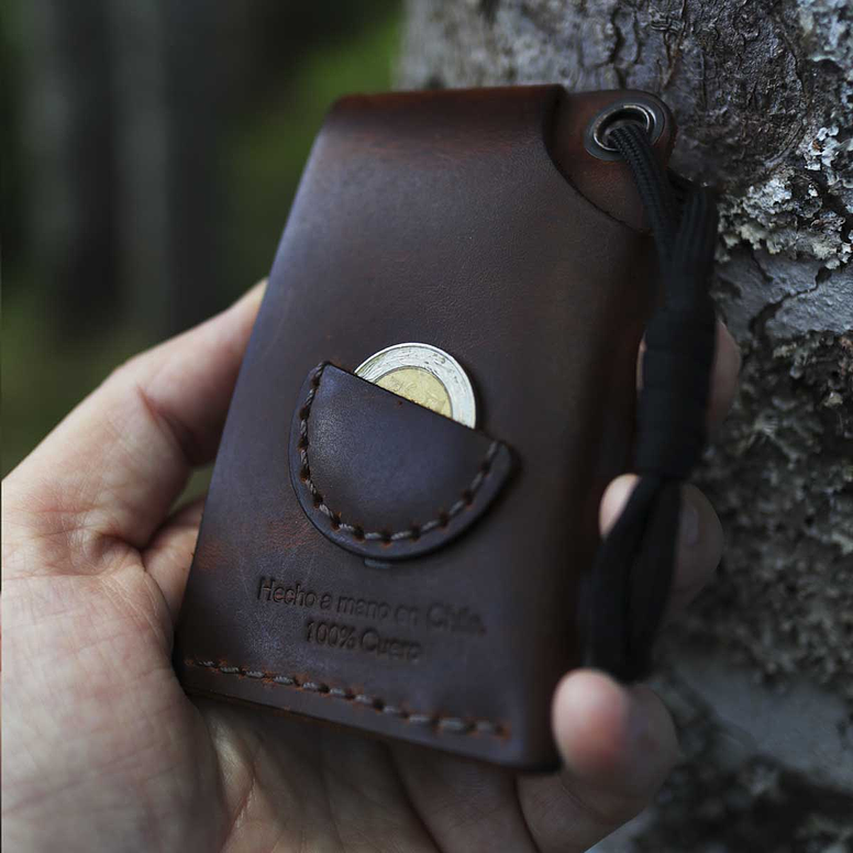 TARJETERO DE CUERO M26 CAFE CHOCOLATE 3