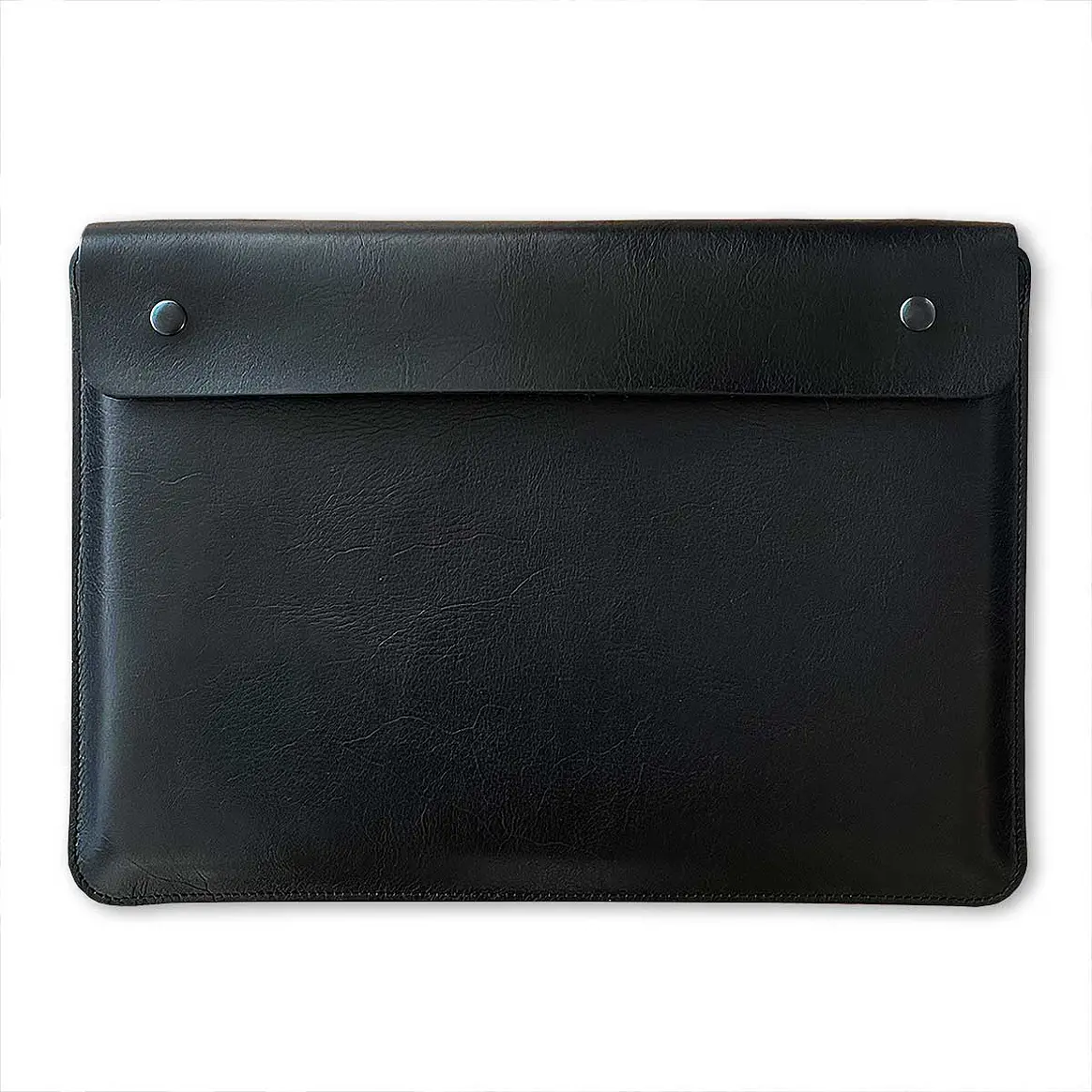 FUNDA CUERO ACOLCHADO PARA MACBOOK Y NOTEBOOK NEGRO 1