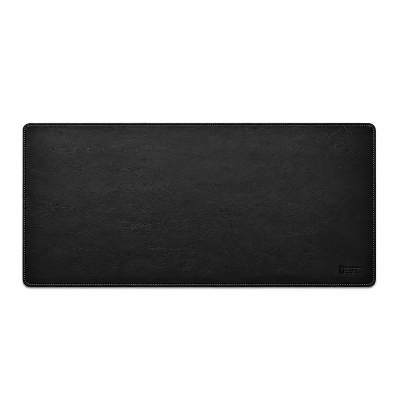 Pad de escritorio de cuero genuino 40 x 80 Negro 3