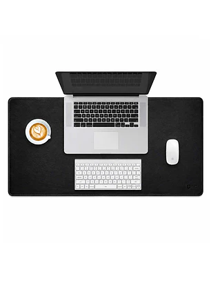 Pad de escritorio de cuero genuino 40 x 80 Negro