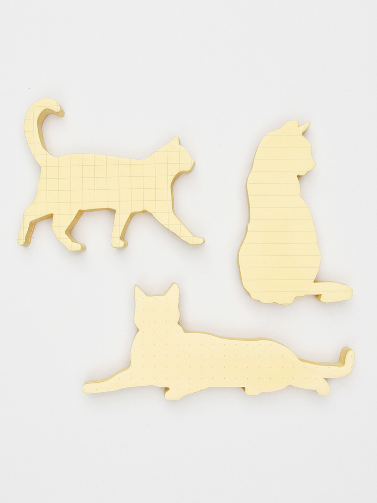CAT STICKY NOTES - SET OF 3 1
