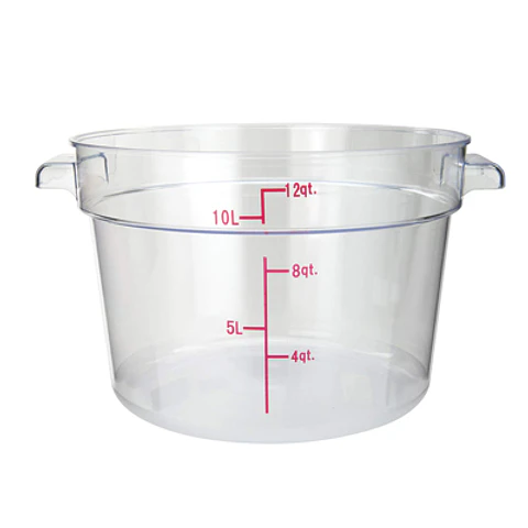CONTENEDOR ALIMENTOS REDONDO POLICARBONATO 12QT 11LTS  WINCO