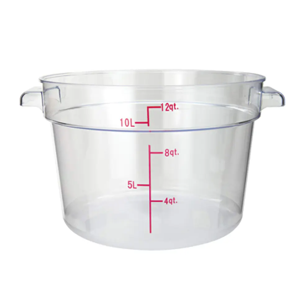 CONTENEDOR ALIMENTOS REDONDO POLICARBONATO 12QT 11LTS  WINCO 1