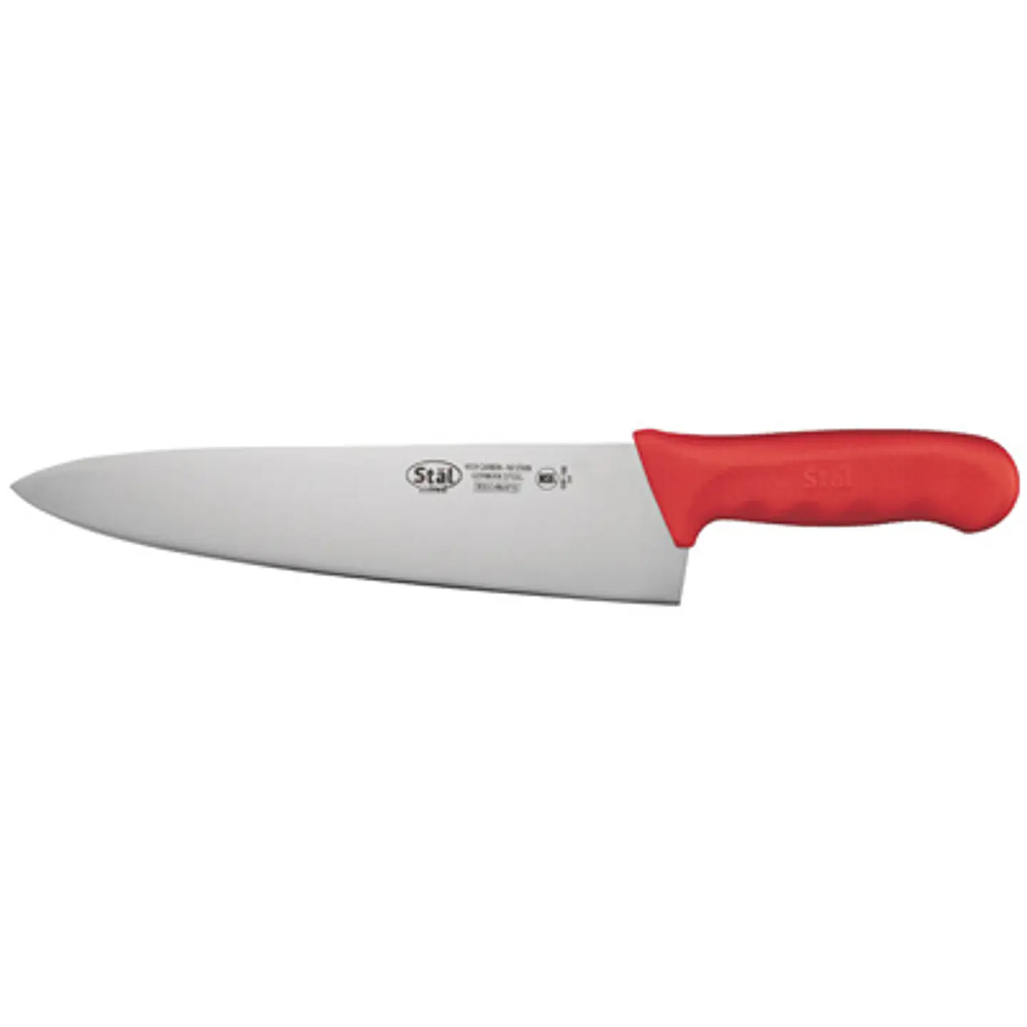 CUCHILLO MEDIO GOLPE MANGO PP ROJO 25 CM WINCO 1