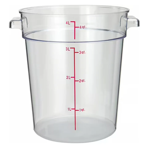 CONTENEDOR ALIMENTOS REDONDO POLICARBONATO 4QT 3.6LTS WINCO
