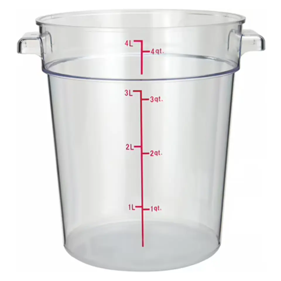 CONTENEDOR ALIMENTOS REDONDO POLICARBONATO 4QT 3.6LTS WINCO 1
