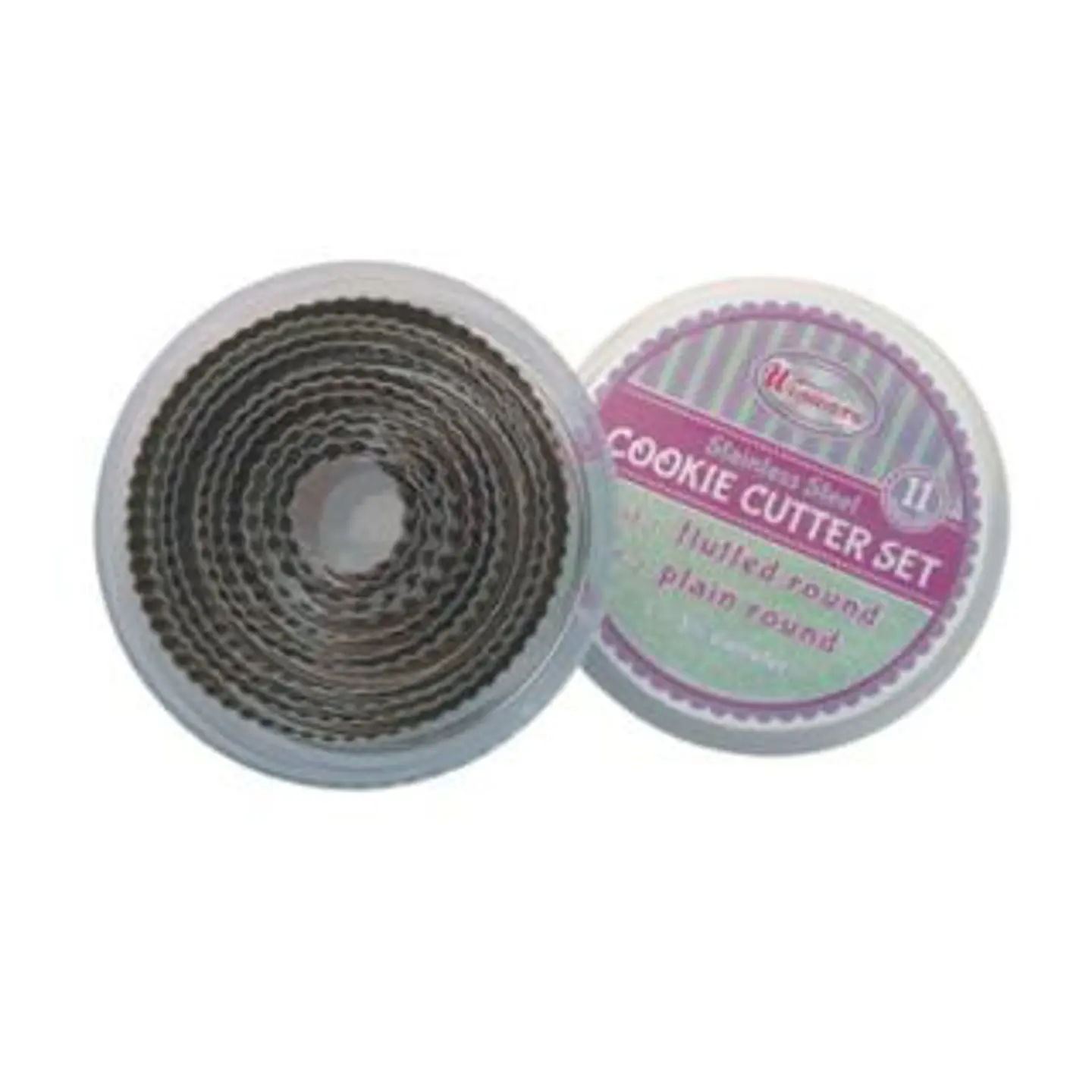 SET CORTADOR GALLETAS ESTRIADO 11 PIEZAS 2.54 A 9 CM WINCO 1