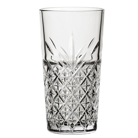 PACK 100 UNIDADES VASO VIDRIO APILABLE ALTO 345CC TIMELESS PASABAHCE