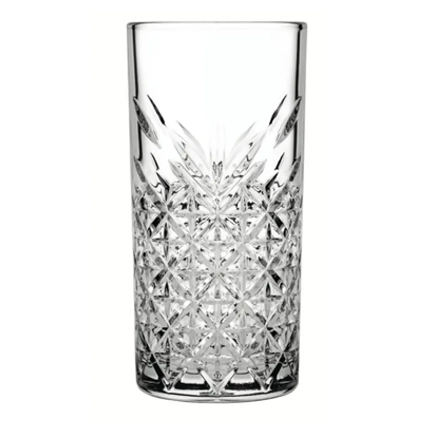 PACK 100 UNIDADES VASO VIDRIO ALTO TIMELESS 300CC PASABAHCE 1