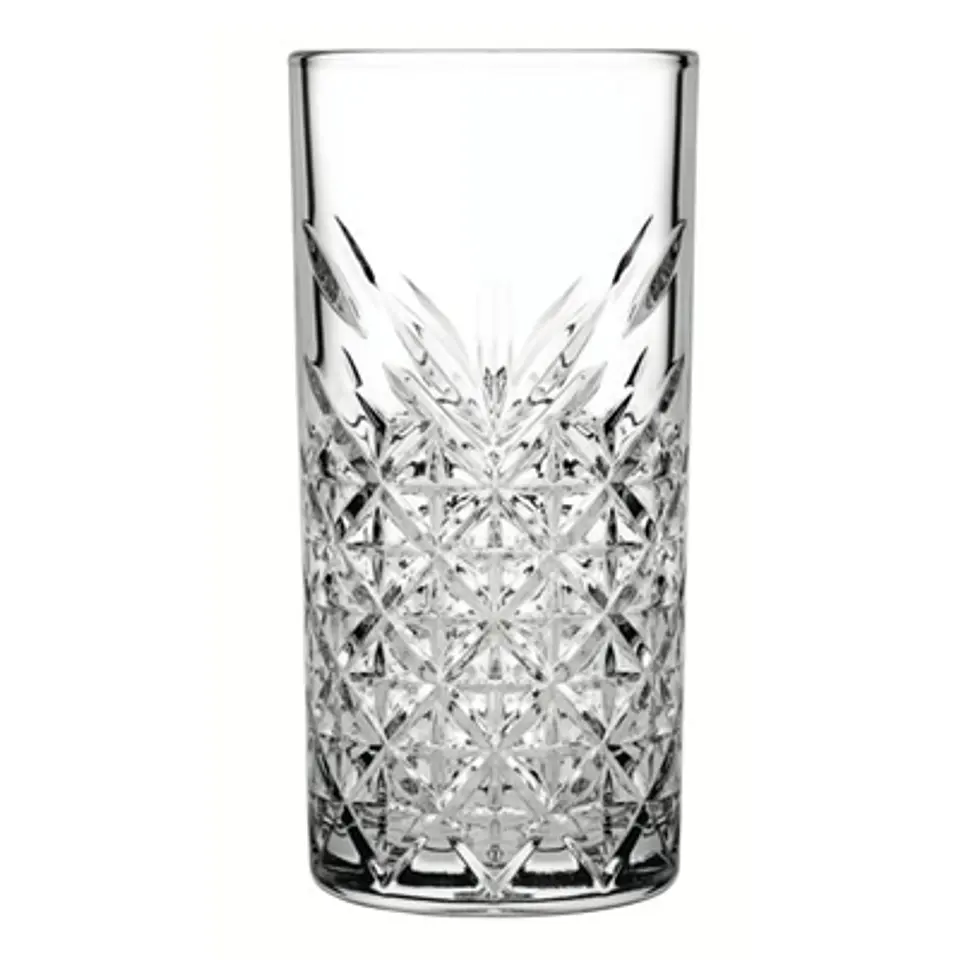 PACK 100 UNIDADES VASO VIDRIO ALTO TIMELESS 300CC PASABAHCE 1
