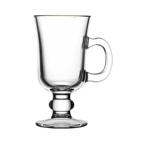 PACK 100 UNIDADES MUG VIDRIO CAFÉ IRISH COFFEE BILL 230CC PASABAHCE