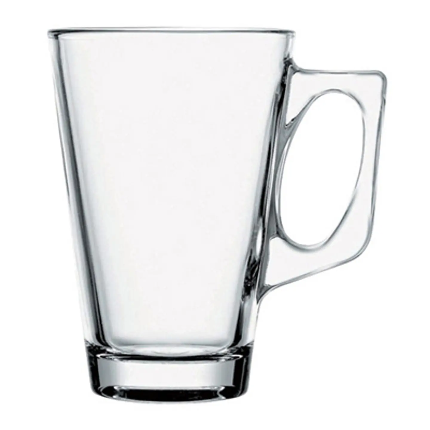 PACK 100 UNIDADES VASO VIDRIO CON ASA CAFÉ TEMPLADO VELA 250CC PASABAHCE 1