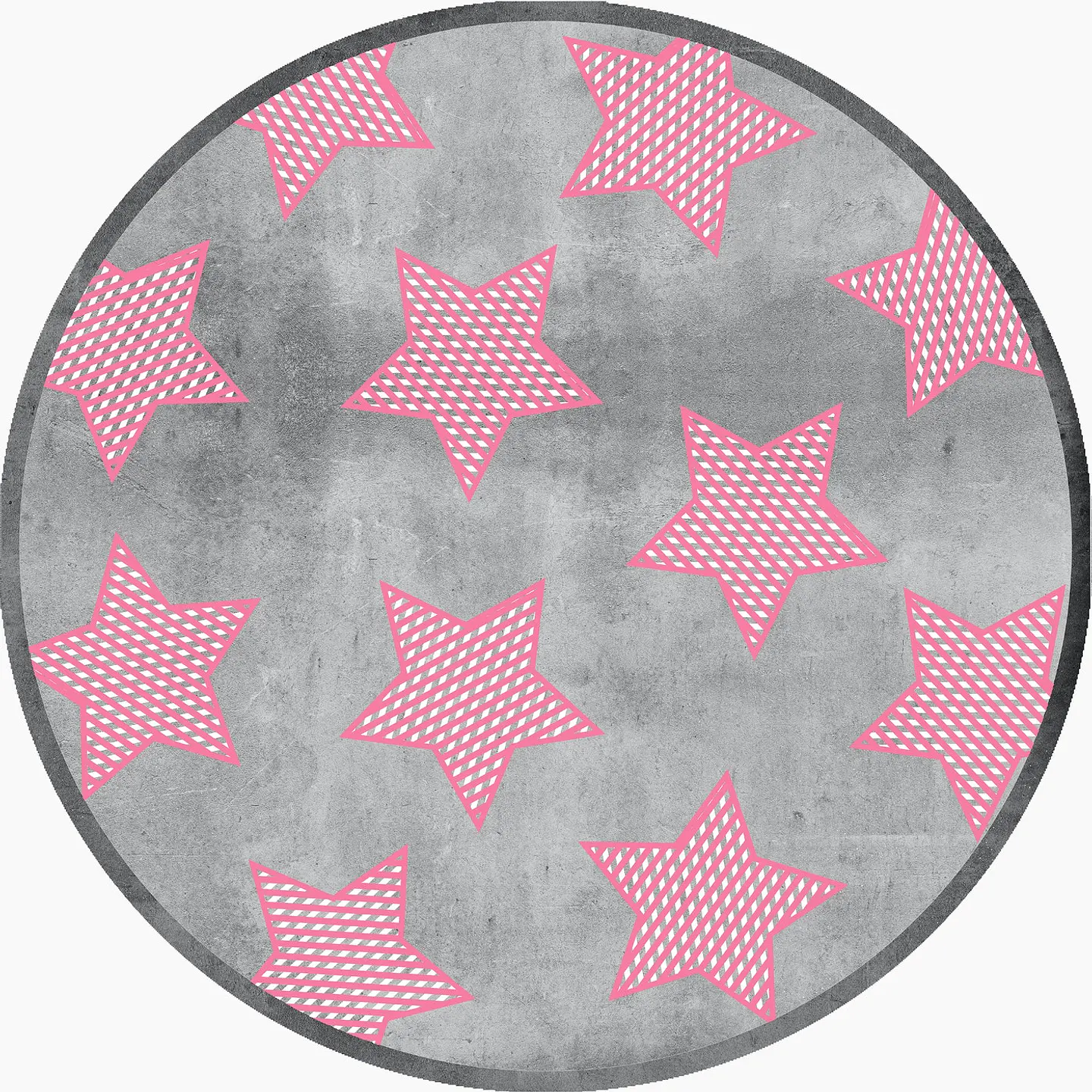 Alfombra Vinílica / Stars Pink 140x140 1