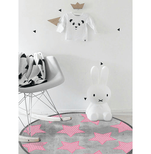 Alfombra Vinílica / Stars Pink 140x140