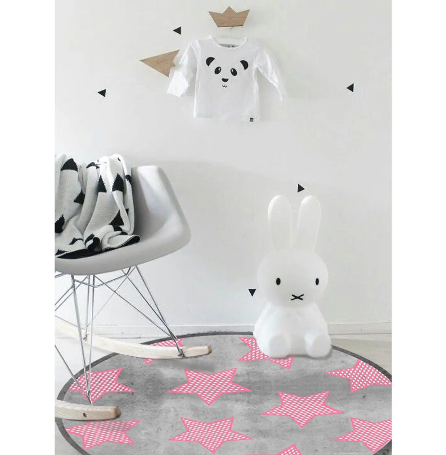 Alfombra Vinílica / Stars Pink 140x140 2