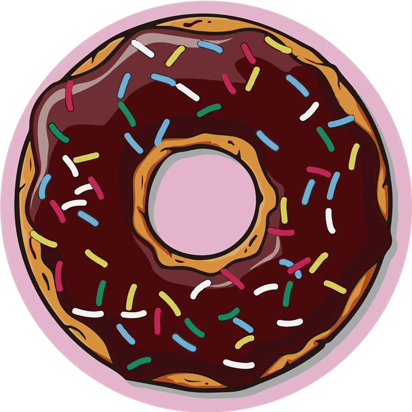 Alfombra Vinílica / Choco Donut 140x140 2