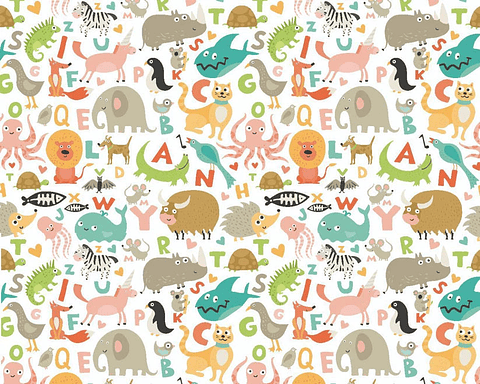 Alfombra Vinílica / Animal Zoo 