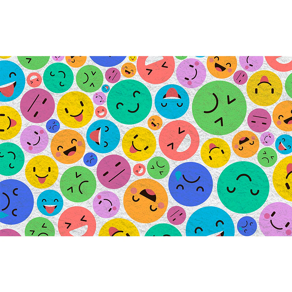 Alfombra Vinílica / Multicolor Emojis 2