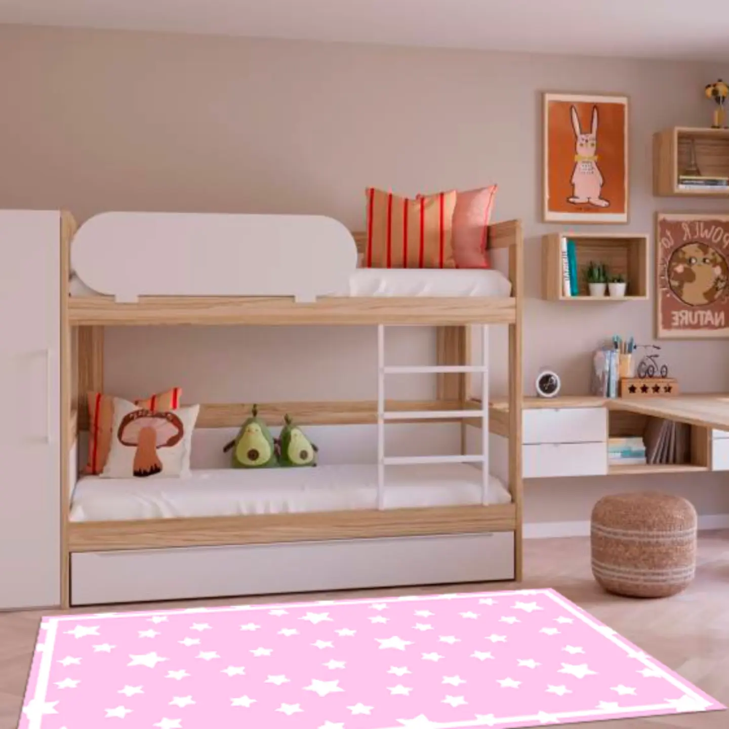 Alfombra Vinílica / Stars Pink 1