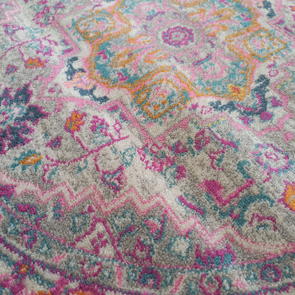 Alfombra Boho Pink 120x120cm 2