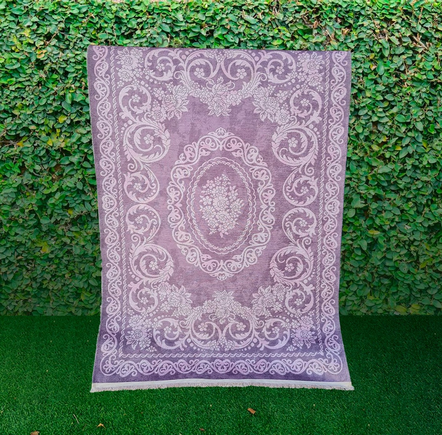 N° 13 Alfombra Chenille Terciopelo / Reina Ana Purple 180x118 2