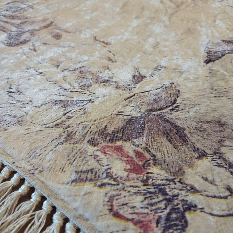 Alfombra Velvet Antideslizante Purple Roses 190x120cm