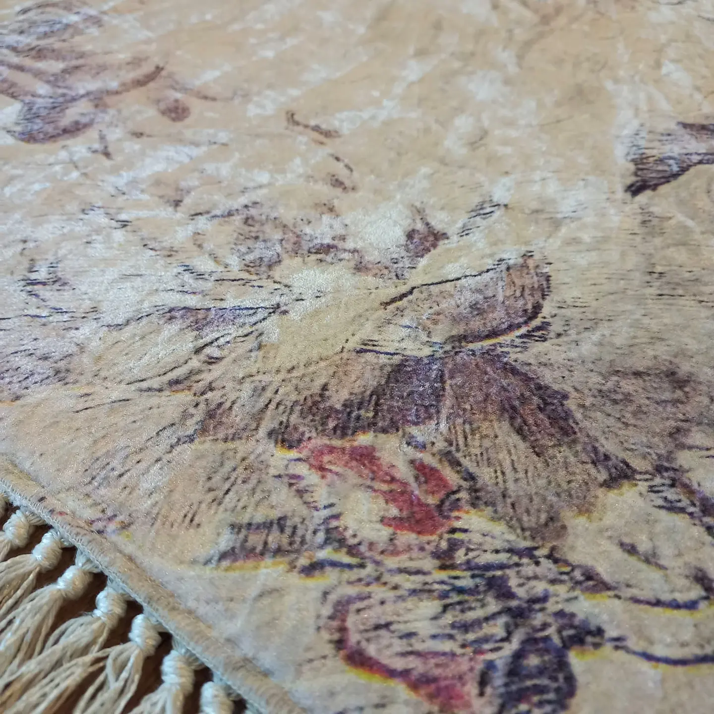 Alfombra Velvet Antideslizante Purple Roses 190x120cm 2