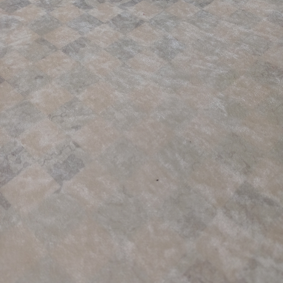 Alfombra Velvet Antideslizante White Chess 98x120cm 2