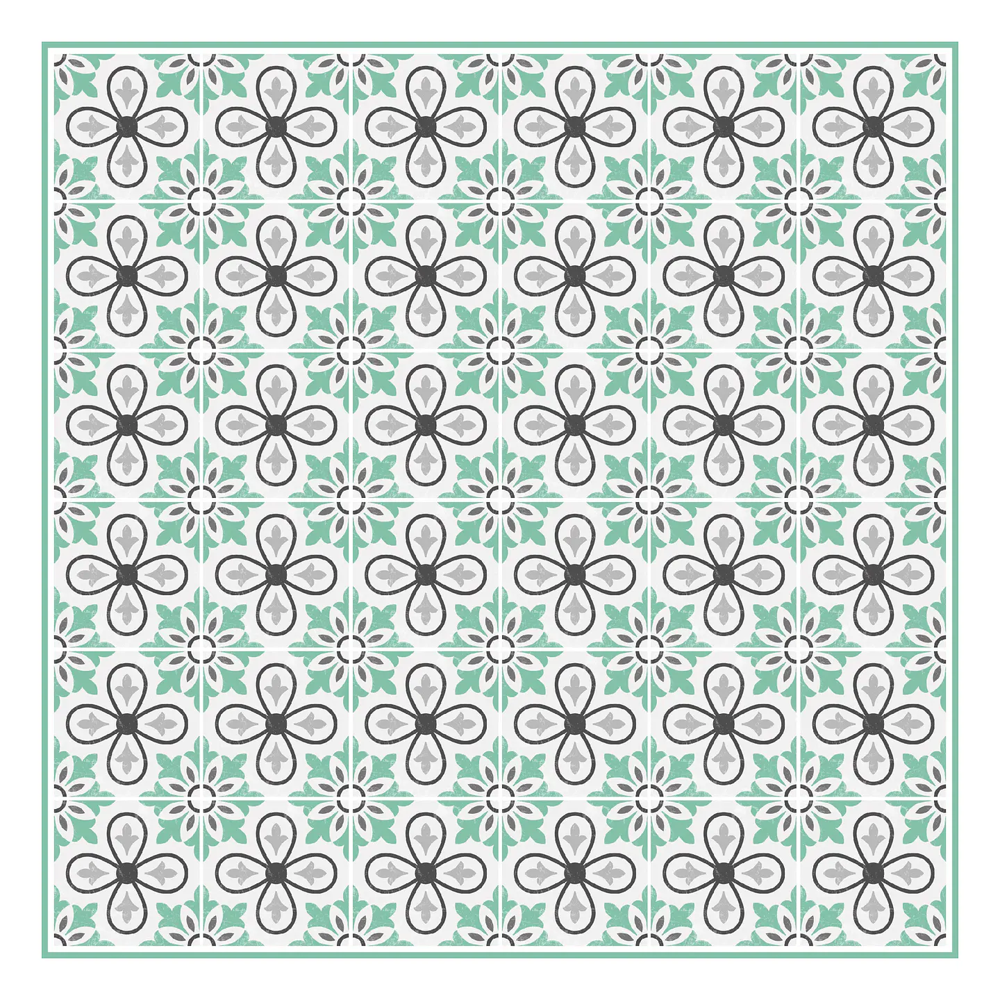 Alfombra Vinílica / Flower Lisboa Mint 1