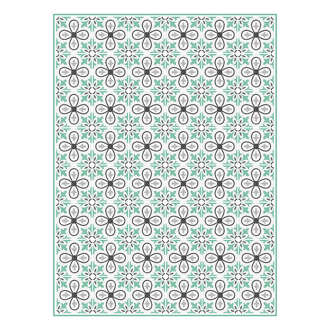 Alfombra Vinílica / Flower Lisboa Mint