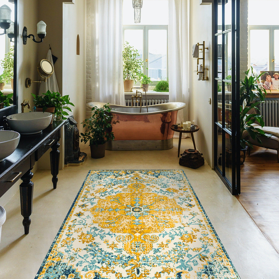 Alfombra Vinílica / Gold Sky Mandala 1