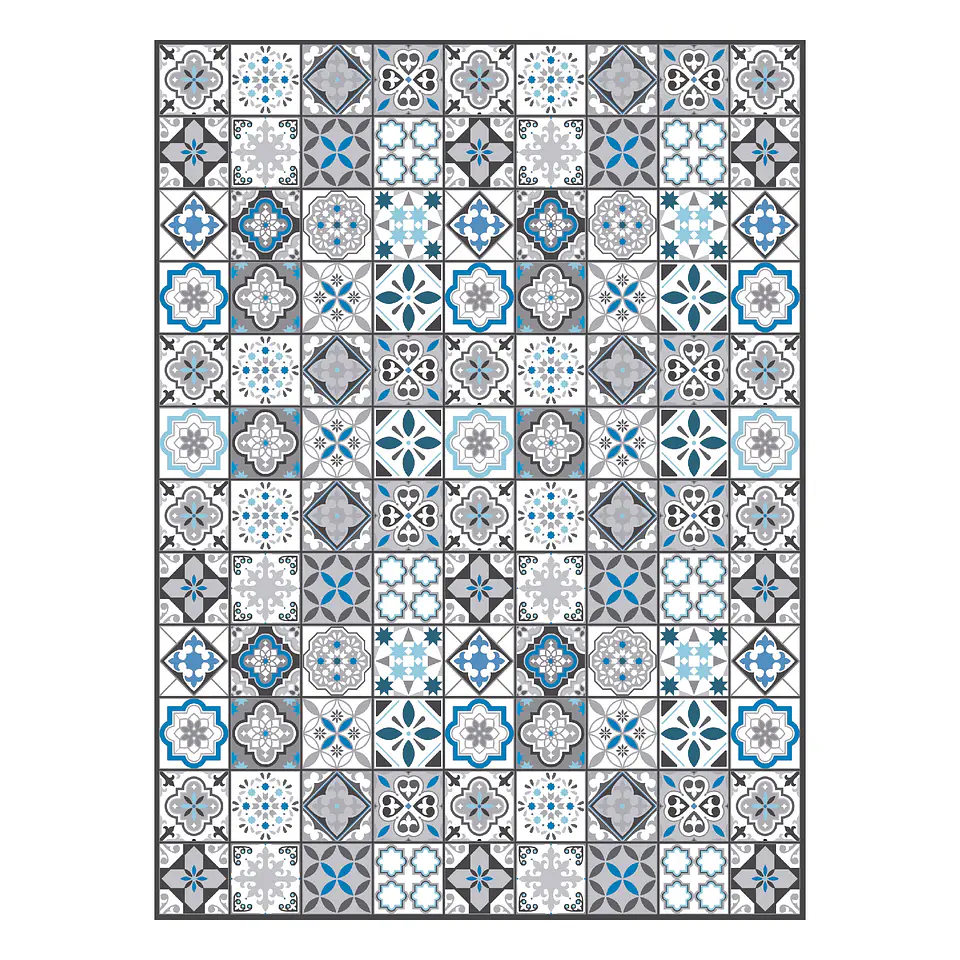 Alfombra Vinílica / Greca Beach Blue 1