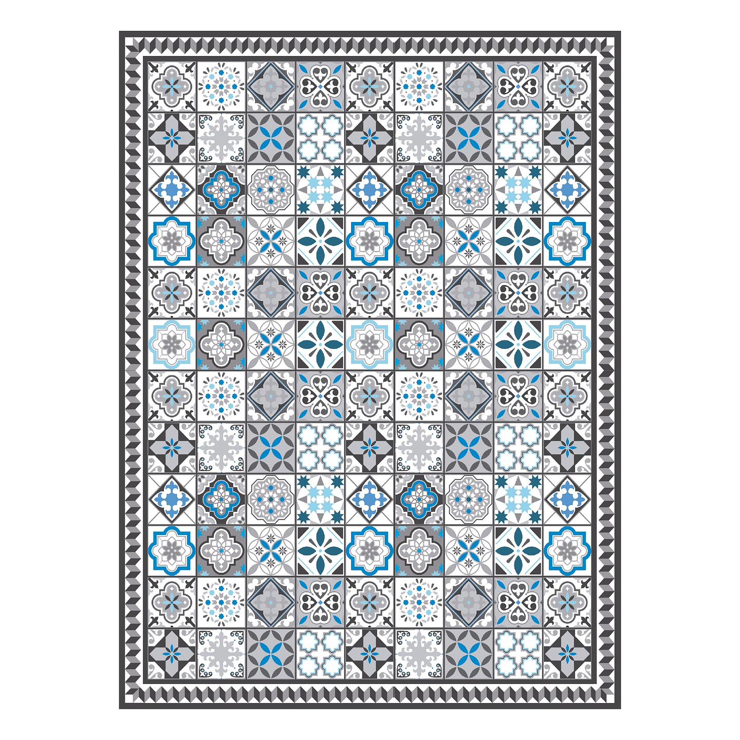 Alfombra Vinílica / Greca Beach Tiles - Blue 2