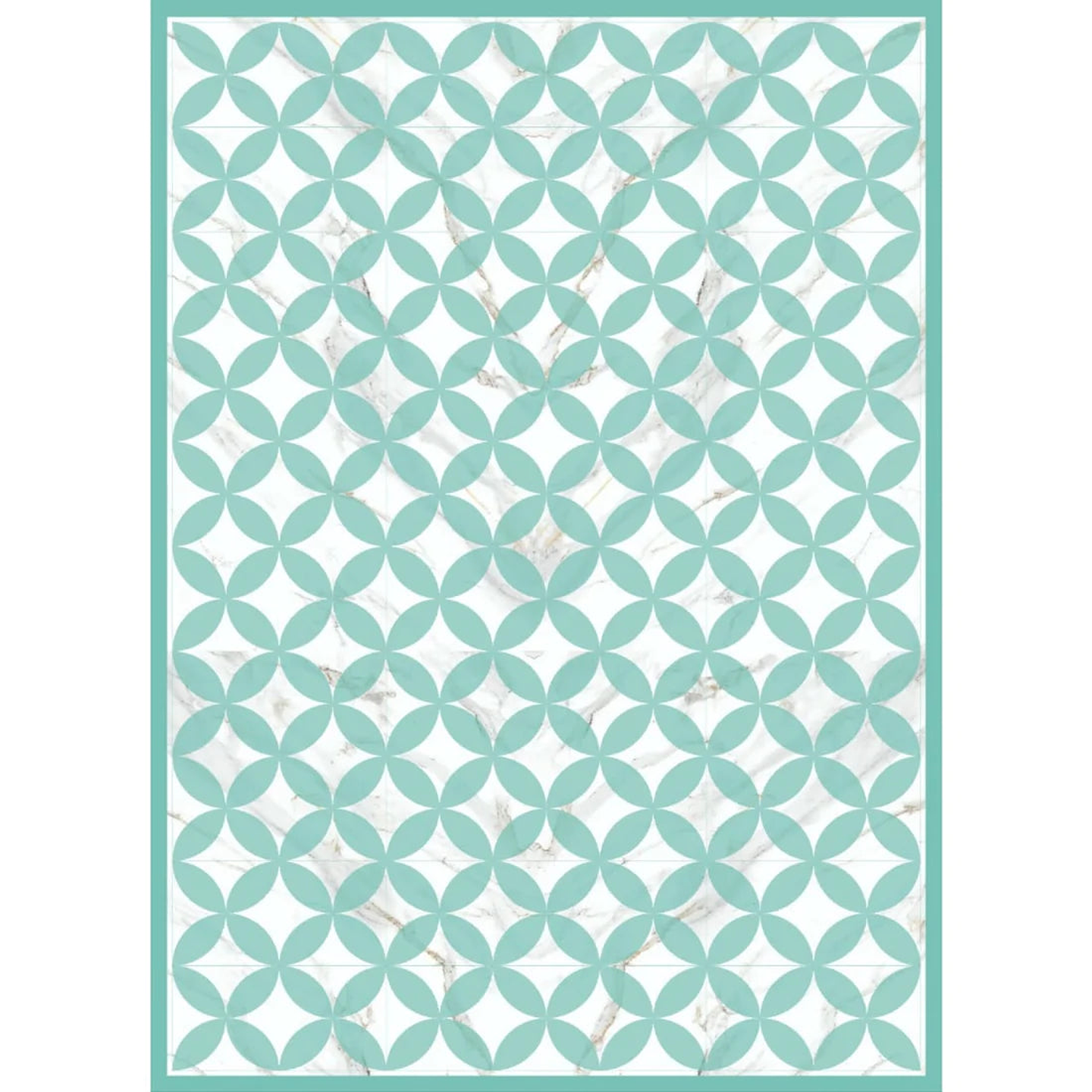 Alfombra Vinílica / Retro Marble Mint 1