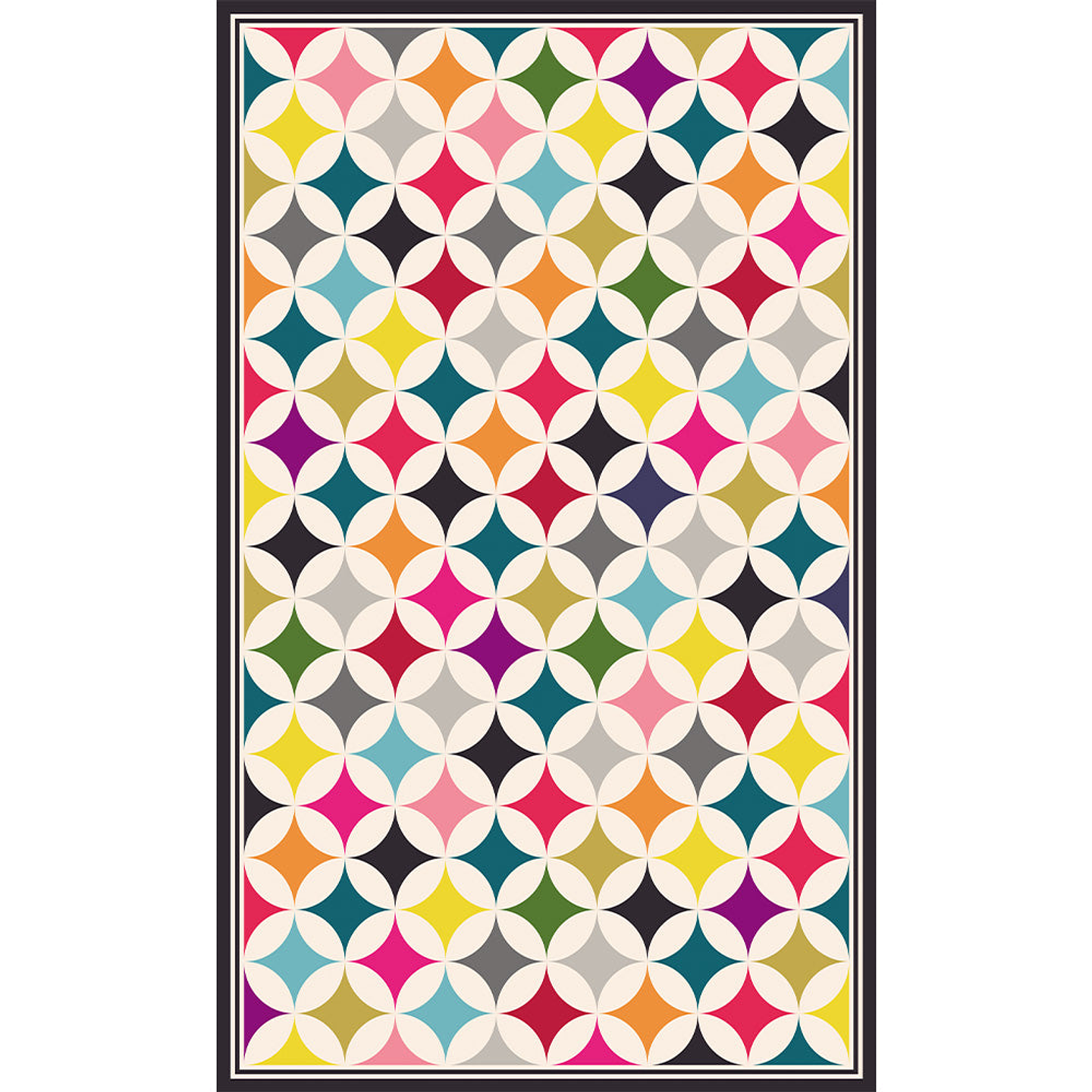 Alfombra Vinílica / Rombos Colores 2