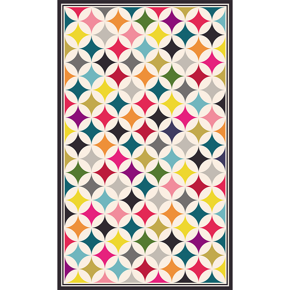 Alfombra Vinílica / Rombos Colores 2