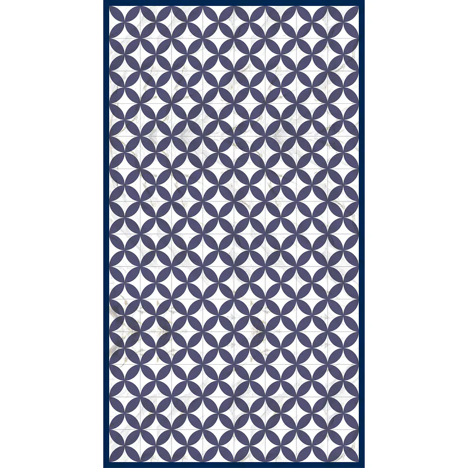 Alfombra Vinílica / Retro Marble Blue Marine 1