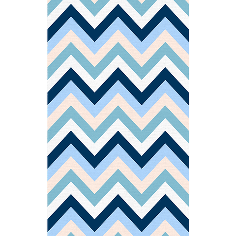 Alfombra Vinílica / Zig Zag Blue