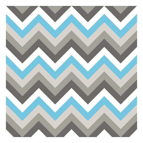 Alfombra Vinílica / Zig Zag Rattan Sky Grey