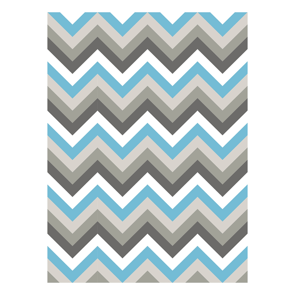 Alfombra Vinílica / Zig Zag Rattan Sky Grey 3