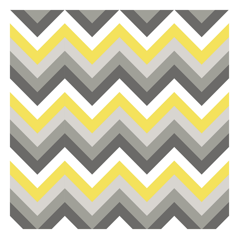 Alfombra Vinílica / Zig Zag Rattan Yellow Grey 5