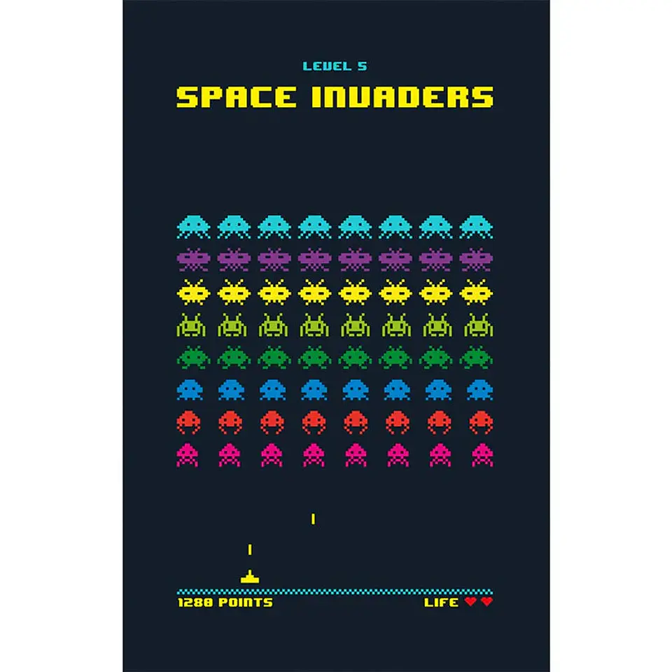 Alfombra Vinílica / Space Invader 1