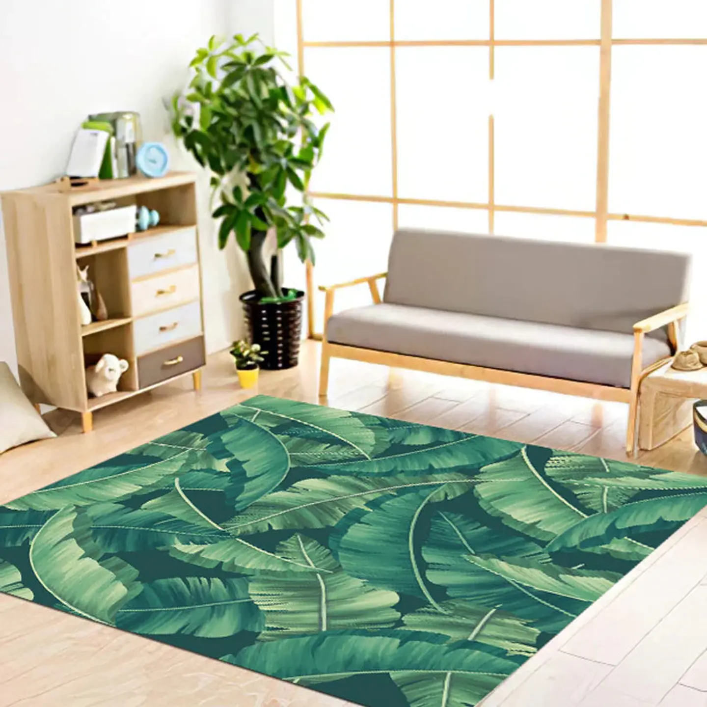 Alfombra Vinílica / Green Leaves 1