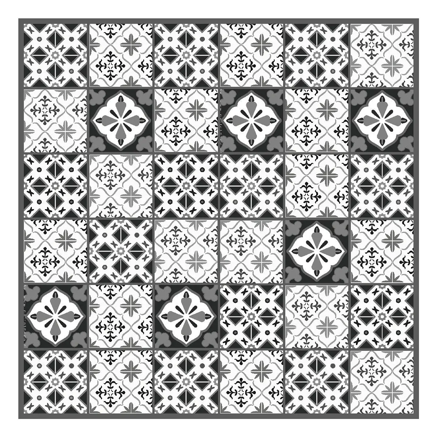 Alfombra Vinílica / Azulejos Grises 1