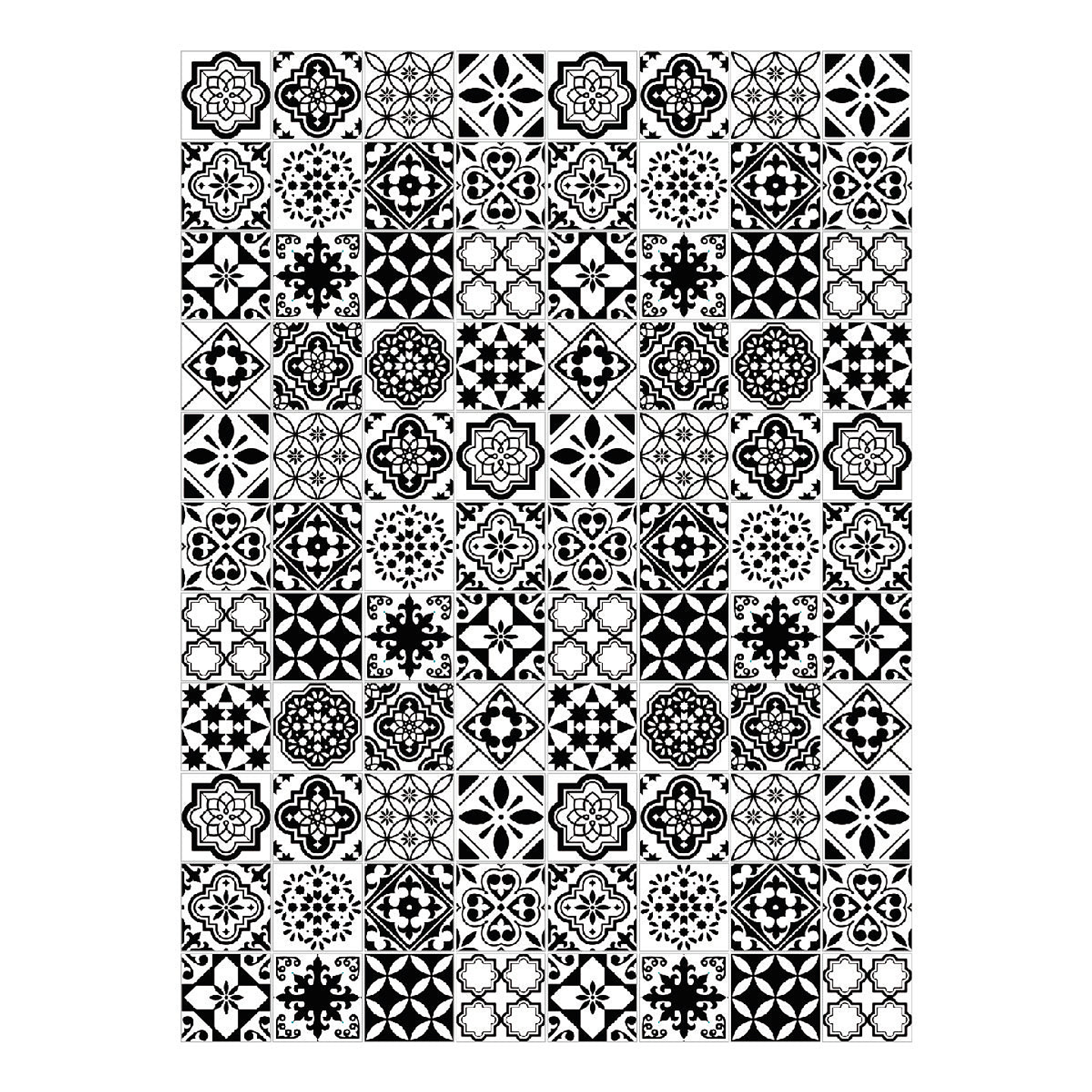 Alfombra Vinílica / Azulejos Negros 1