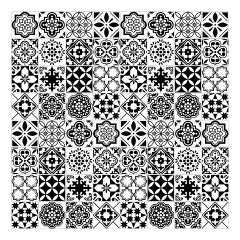 Alfombra Vinílica / Azulejos Negros