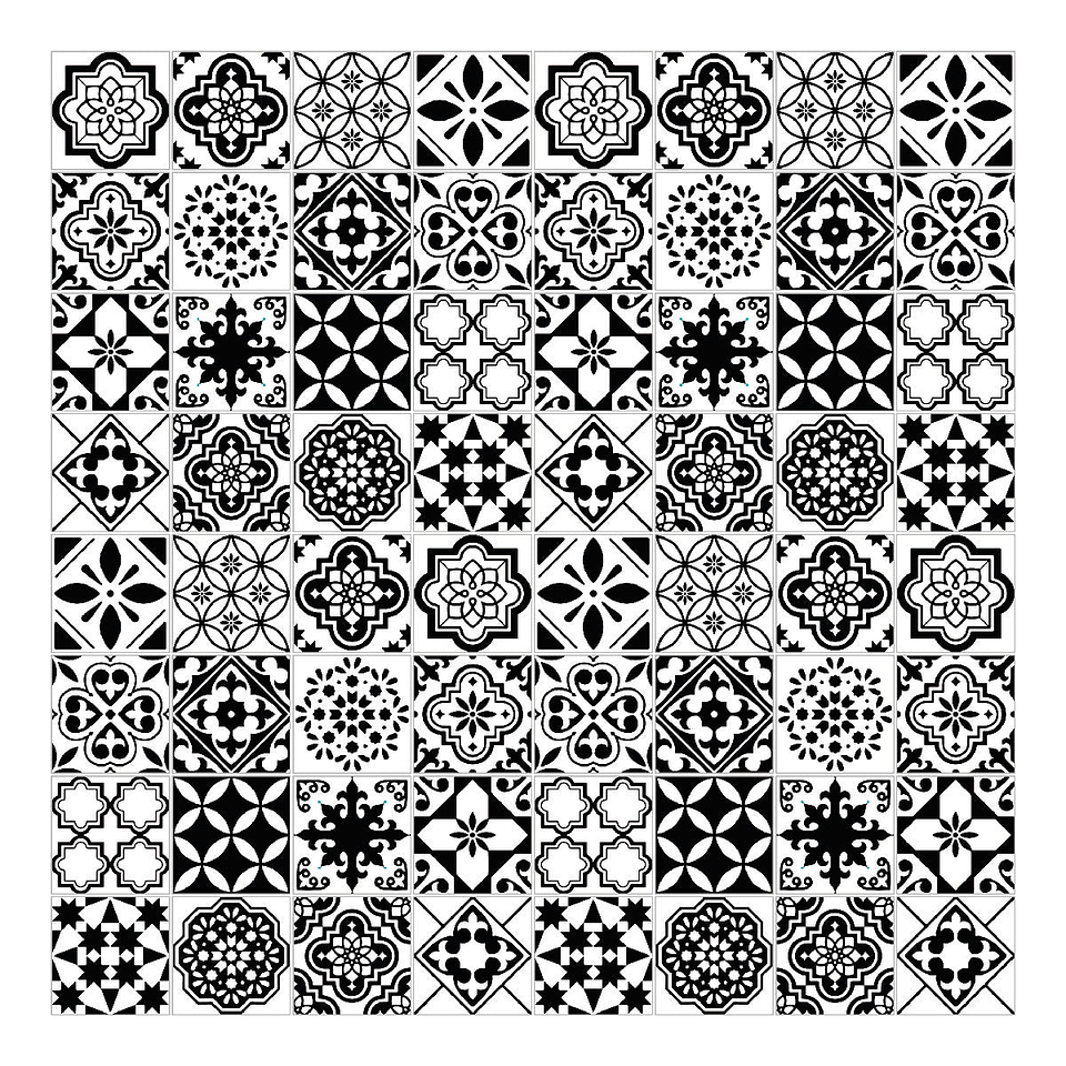 Alfombra Vinílica / Azulejos Negros 2