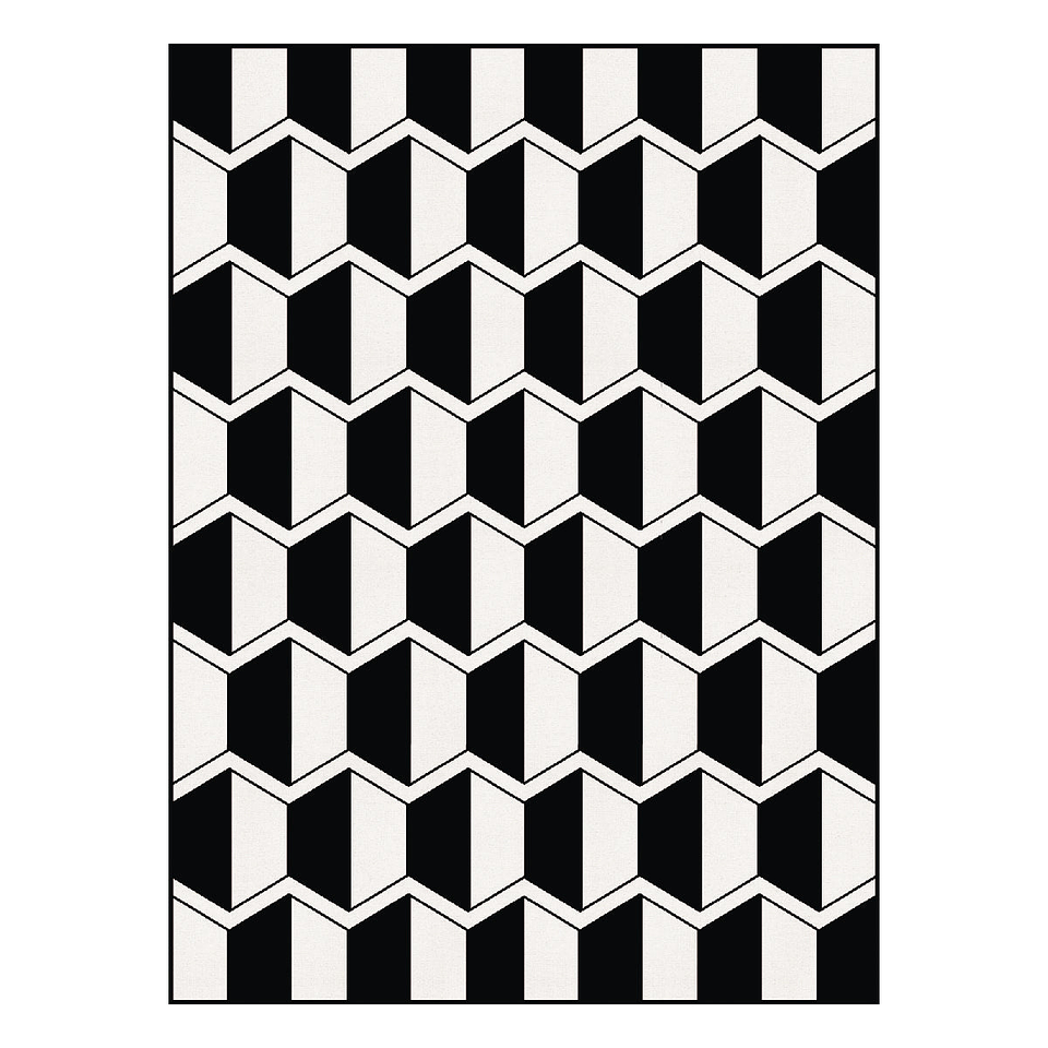 Alfombra Vinílica / Black White 1